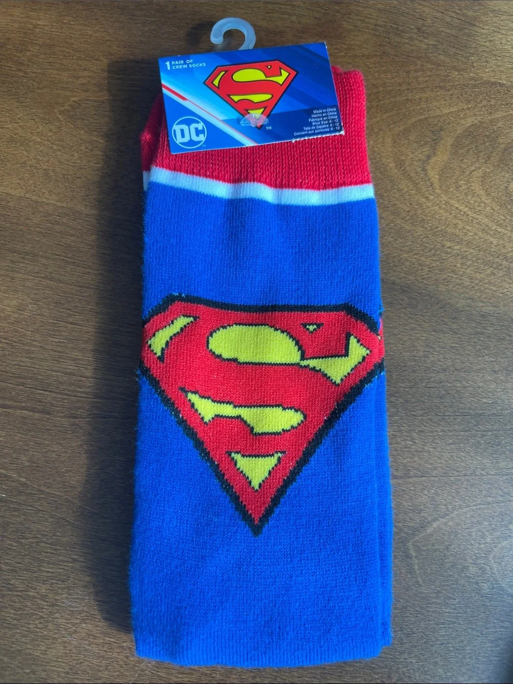 DC Men's Crew Socks -  Superman & Batman